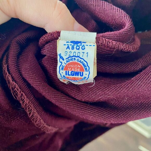 Union Made in USA 1970s Whimsygoth Burgundy Velvet Embroidered Blazer Jacket S M - Picture 8 of 8